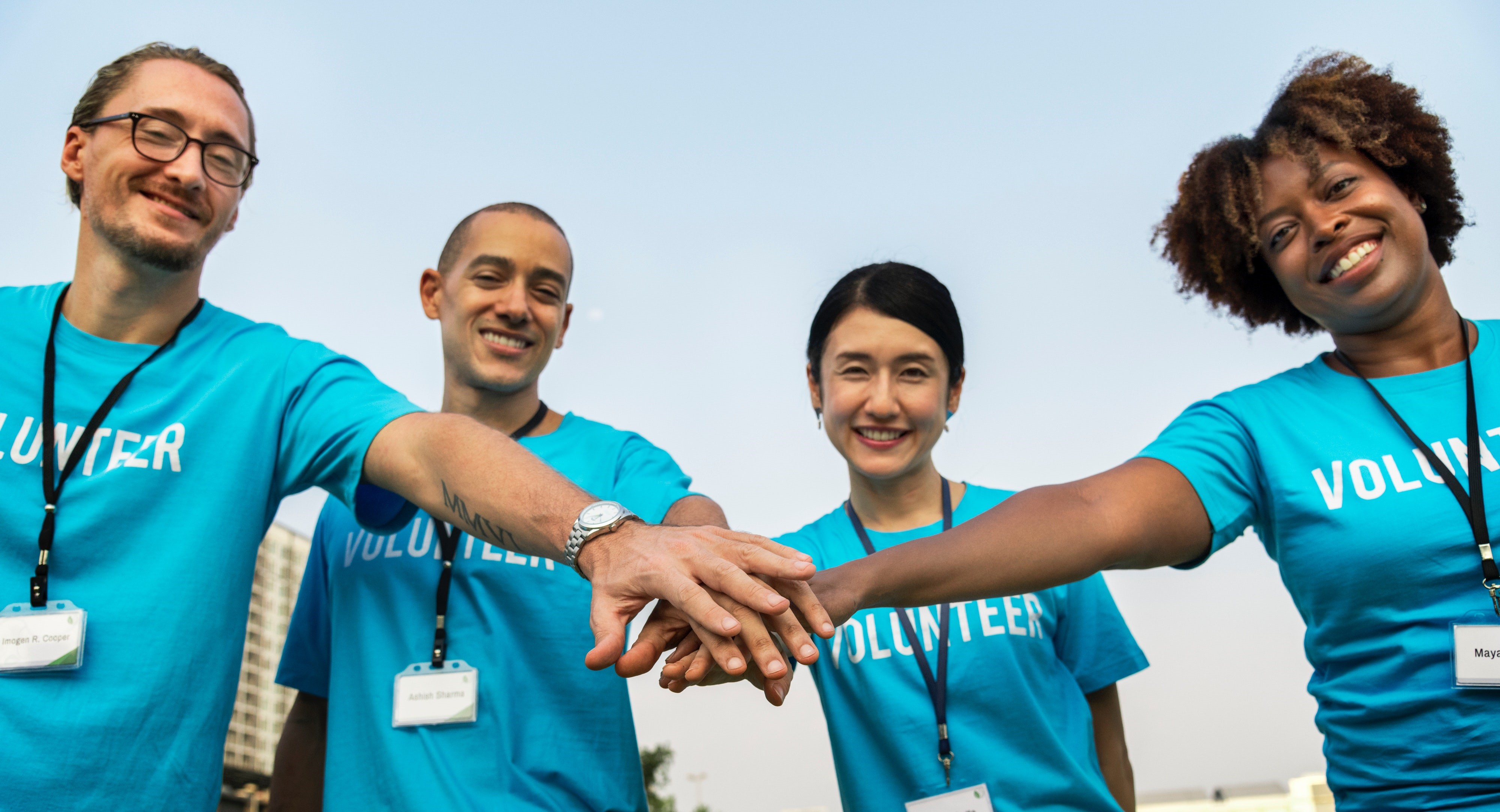 Volunteers Hands In